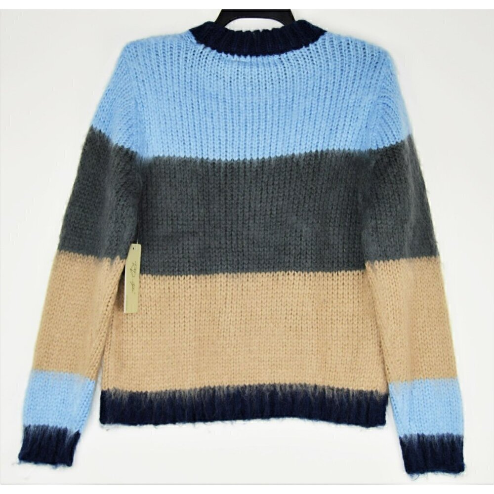 NWT RD Style Cozy Soft Ribbed Knit Striped Sweater - Picture 4 of 6